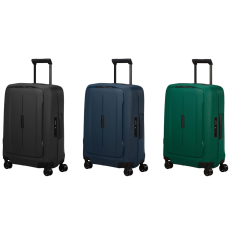 SAMSONITE ESSENCE négykerekű, sötét tónusú csatos kabinbőrönd 55 cm 146909 (146909-sötét színek)