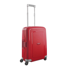 SAMSONITE S'CURE négykerekű piros-szürke csatos kabinbőrönd 55cm 49539-1235