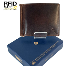 SAMSONITE VEGGY RFID védett barna aprótartós, csapópántos dollár pénztárca 147781-1251 pénztárca