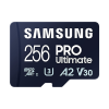 Samsung 256 GB MicroSDXC Card  Pro Ultimate (200 MB/s, Class 10, UHS-I U3, V30, A2) + 1 adapter
