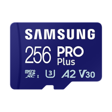 Samsung 256gb microsdxc samsung pro plus cl10 u3 a2 v30 + adapter (mb-md256sa/eu) memóriakártya