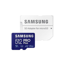 Samsung 512GB microSDXC Pro Plus (2021) Class10 U3 A2 V30 + adapterrel memóriakártya