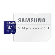 Samsung 512GB microSDXC Pro Plus Class10 U3 A2 V30 + adapterrel MB-MD512SA/EU memóriakártya