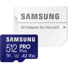 Samsung 512GB microSDXC Samsung Pro Plus CL10 U3 A2 V30 + adapter (MB-MD512SA/EU) memóriakártya