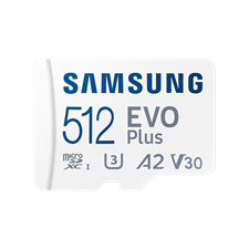 Samsung 512GB SD micro EVO Plus (SDXC Class10) (MB-MC512KA/EU) memória kártya adapterrel memóriakártya