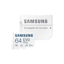 Samsung 64GB microSDXC EVO Plus Class10 U1 A1 V10 + adapterrel memóriakártya