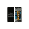 Samsung A065 Galaxy A06, LCD kijelző érintőplexivel és előlap kerettel, fekete (GYÁRI)