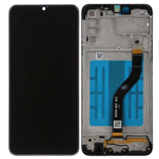  Samsung A207 Galaxy A20S fekete gyári LCD+érintőpanel kerettel mobiltelefon, tablet alkatrész