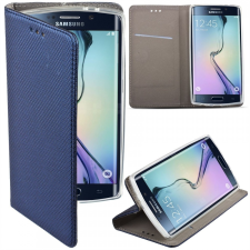 Samsung A405 Galaxy A40 sötétkék mágneses átlátszó szilikon keretes könyvtok tok és táska