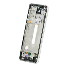 Samsung A525/A526 Galaxy A52, LCD kijelző érintőplexivel+keret, fehér (Gyári) Service Pack mobiltelefon, tablet alkatrész