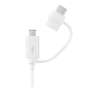 Samsung adatkábel és töltő USB - microUSB / Type-C (Type-C csak töltés, 150cm) FEHÉR Gigaset GL390, Xiaomi Redmi A2, Nokia 3310, Sony C5, Nokia 8600 Luna, Motorola Q9, Motorola V8, Nokia 7900 P