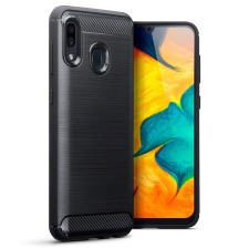 Samsung Carbon Fiber Samsung A217 Galaxy A21S fekete szilikon tok tok és táska