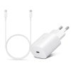 Samsung EP-TA800EWE USB Type-C Hálózati töltő + EP-DA705BWE USB Type-C kábel - Fehér (25W)