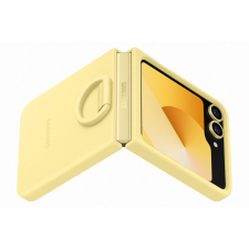 Samsung Flip 6 Szilikon tok gyűrűvel, Sárga tok és táska