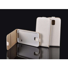Samsung G920 Galaxy S6 fehér szilikon keretes vékony flip tok tok és táska
