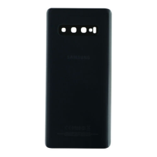 Samsung G975 Galaxy S10+, Akkufedél, (kamera plexi, ragasztó), fekete mobiltelefon, tablet alkatrész
