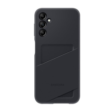Samsung Galaxy A14 5G SM-A146B, Szilikon tok, kártyatartóval, fekete, gyári tok és táska