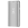  Samsung Galaxy A24 4G SM-A245F, Oldalra nyíló tok, hívás mutatóval, Smart View Cover, ezüst (utángyártott)
