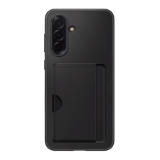 Samsung Galaxy A36 5G (SM-A366) szilikon telefonvédő (kártyazseb) fekete mobiltelefon kellék