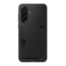 Samsung Galaxy A36 5G SM-A366B, Szilikon tok, kártyatartóval, fekete, gyári tok és táska