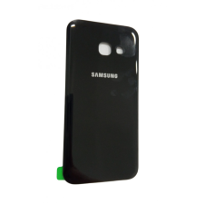 Samsung Galaxy A3 2017 gyári készülék hátlap, bontott, fekete, SM-A320 tok és táska