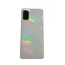 Samsung Galaxy A41 gyári készülék hátlap, bontott, kamera lencsével, fehér, SM-A415 tok és táska