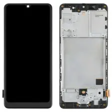  Samsung Galaxy A41 OEM LCD kijelző érintővel kerettel, előlap mobiltelefon, tablet alkatrész