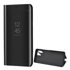 SAMSUNG Galaxy A42 5G (SM-A425F), Ablakos, oldalra nyíló flip mobiltok, Fekete tok és táska