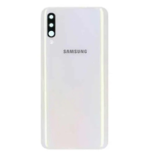 Samsung Galaxy A50 gyári készülék hátlap, bontott, kamera lencsével, fehér, SM-A505 tok és táska
