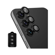  Samsung Galaxy A55 5G - Metal - üveg, kameralencse védőkeret - fekete mobiltelefon kellék