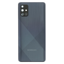 Samsung Galaxy A71 gyári készülék hátlap, bontott, kamera lencsével, fekete, SM-A705 tok és táska