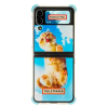  Samsung Galaxy Flip4 Toiletpaper macska mintás gyári tok, kék (GP-FPF721HICLY)