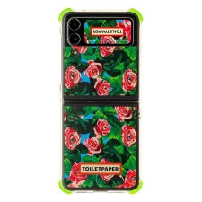 Samsung Galaxy Flip4 Toiletpaper rózsa mintás gyári tok, zöld (GP-FPF721HICGY) (GP-FPF721HICGY) tok és táska
