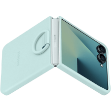 Samsung Galaxy Flip7 szilikon tok gyűrűvel, világos kék (EF-PF766TMEGWW) tok és táska