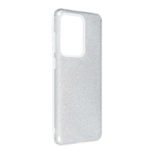 Samsung Galaxy S20 Ultra 5G szilikon tok, csillámos, hátlap tok, SM-G988, ezüst tok és táska