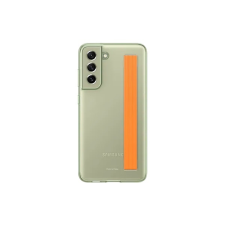 Samsung Galaxy S21 FE Clear Strap Cover, gyári tok, oliva zöld, EF-XG990CM tok és táska