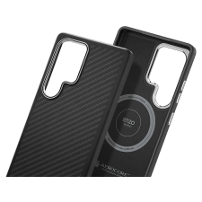 Samsung Galaxy S25 Ultra Aramid ütésálló tok, fekete-ezüst (GP-FPS938PGABW) tok és táska