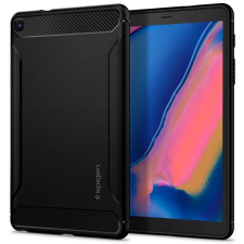  Samsung Galaxy Tab A 8.0 (2019) SM-T290 / T295, Szilikon tok, Spigen Rugged Armor, karbon minta, fekete tablet tok