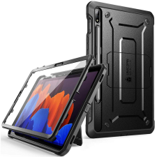  Samsung Galaxy Tab S7 11.0 / Tab S8 11.0, Műanyag hátlap védőtok + képernyővédő, közepesen ütésálló, kitámasztóval, SupCase Unicorn Beetle Pro, fekete tablet tok