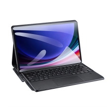  Samsung Galaxy Tab S9 Plus 12.4 SM-X810 / X816B, Bluetooth billentyűzetes, mappa tok, Touch Pad, mágneses rögzítés, Dux Ducis TK, fekete (sérült csomagolás) tablet tok