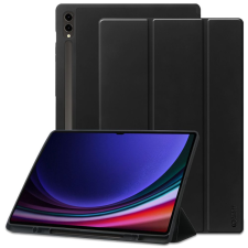  Samsung Galaxy Tab S9 Ultra 14.6 SM-X910 / X916B, mappa tok, közepesen ütésálló, érintőceruza tartóval, Trifold, TP SC Pen, fekete tablet tok
