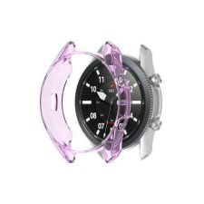 SAMSUNG Galaxy Watch3 41mm (SM-R855F), Okosóra szilikontok, Áttetsző Lila okosóra kellék