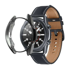 SAMSUNG Galaxy Watch3 41mm (SM-R855F), Okosóra szilikontok, Galvanizált Fekete okosóra kellék