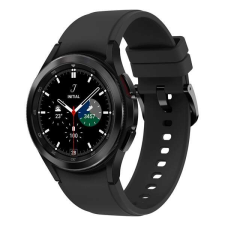Samsung Galaxy Watch 4 Classic okosóra (eSIM, szilikon csuklópánt, alumínium, 42mm) FEKETE okosóra
