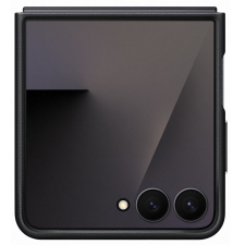 Samsung Galaxy Z Flip 7 KindSuit gyári vegán bőr tok, fekete tok és táska