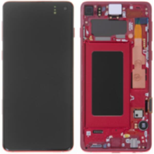 Samsung GH82-18835H Gyári Samsung Galaxy S10 piros OLED LCD kijelző érintővel mobiltelefon, tablet alkatrész