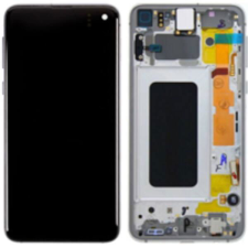 Samsung GH82-18843A Gyári Samsung Galaxy S10e fehér OLED LCD kijelző érintővel mobiltelefon, tablet alkatrész