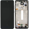 Samsung GH82-25754A Gyári Samsung Galaxy A52 / A52 5G / A52s 5G OLED kijelző érintővel Fekete kerettel előlap