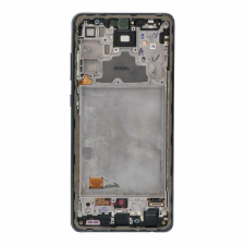Samsung GH82-25849C Gyári Samsung Galaxy A72 OLED kijelző érintővel fekete kerettel előlap mobiltelefon, tablet alkatrész