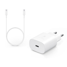Samsung gyári Type-C hálózati töltő adapter+USB Type-C adat- és töltőkábel - 5V/3A - EP-TA800EWE PD.3.0+EP-DG980BWE white (ECO csomaglás) mobiltelefon kellék